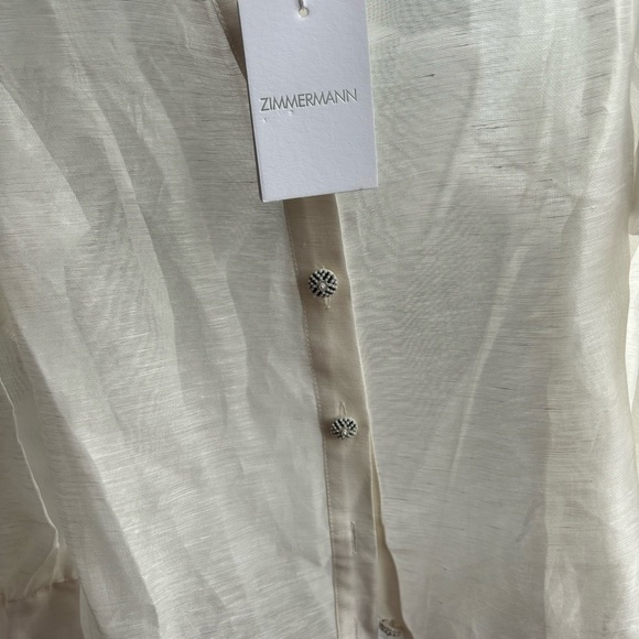 Zimmermann silk/linen blouse size 0 - Picture 7 of 7
